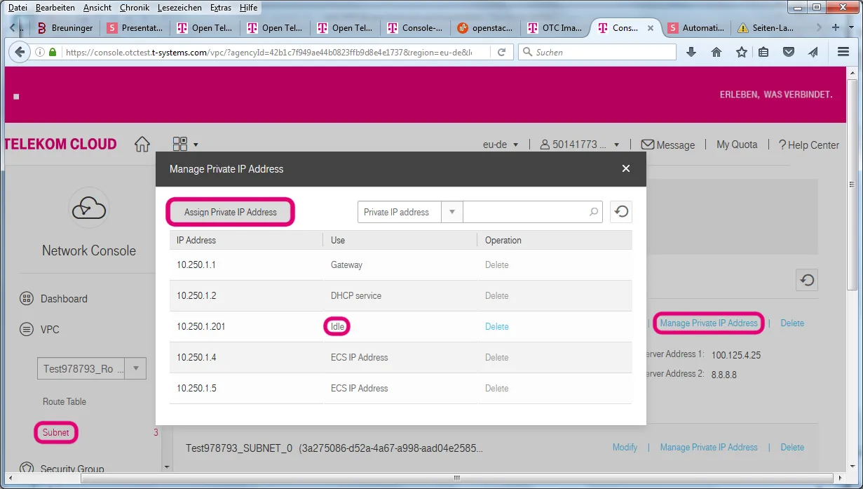 Allocating a virtual IP