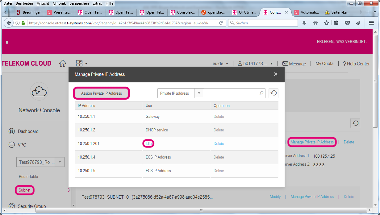 Allocating a virtual IP